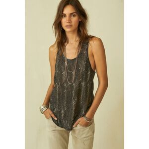 Isabel Marant x H&M tank top abstract scoop neck sleeveless Women's Size 4